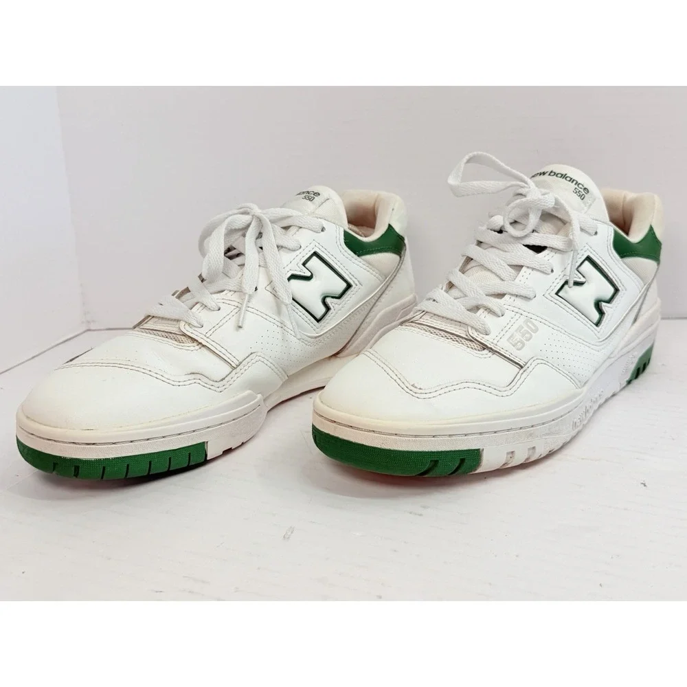 New Balance 550 White Classic Pine Summer Fog Green Men's Size 11 BB550SWB